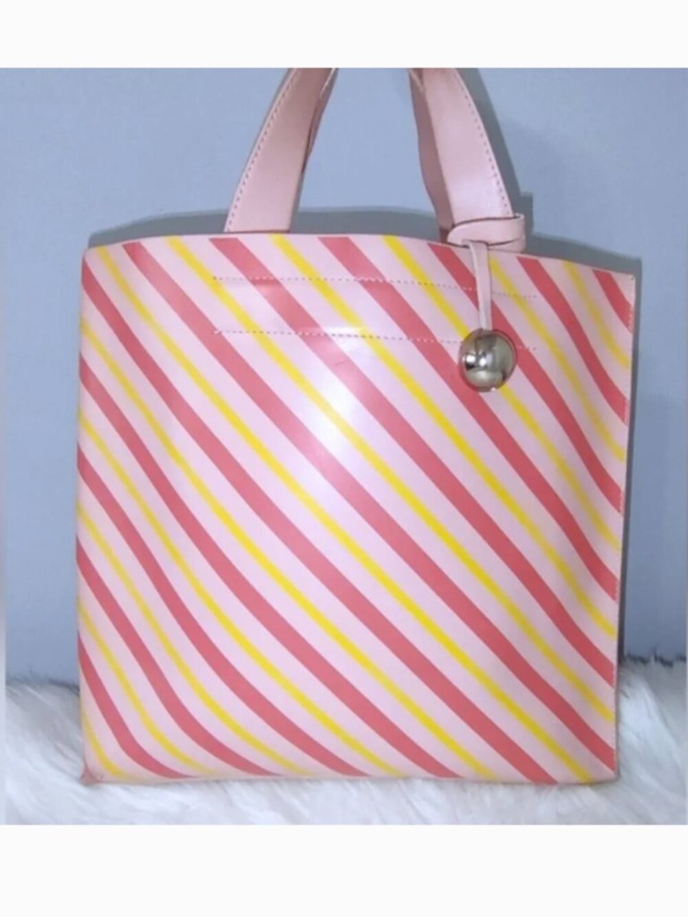 Furla striped jelly tote EUC